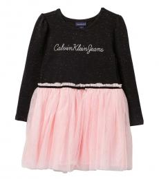 Calvin Klein Little Girls Black/Pink Sparkle Tutu Dress