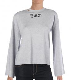 Juicy Couture Heather Cozy Logo Crew Neck Sweater