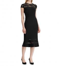 ralph lauren lace panel jersey gown