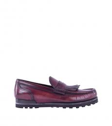 Cherry Fringes Penny Loafers