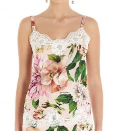 Dolce & Gabbana Multi color Floral Printed Charmeuse Top