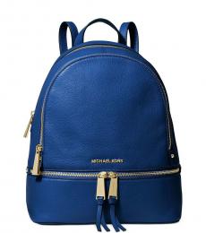 Michael Kors Vintage Blue Rhea Zip Medium Backpack