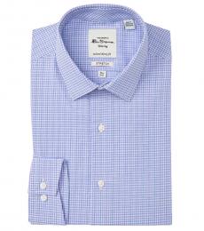 Ben Sherman Blue Tailored Skinny Fit Dress Shirt