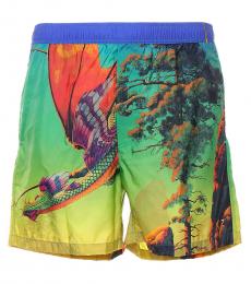 Mario Valentino Multicolor Dragon At Dawn Shorts