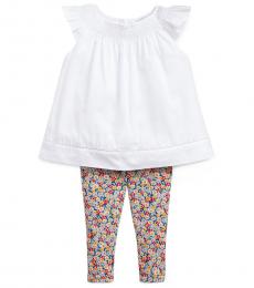 Ralph Lauren 2 Piece Top/Leggings Set (Baby Girls)