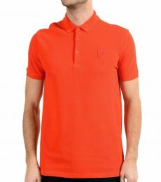 Versace Collection Red Graphic Print Polo