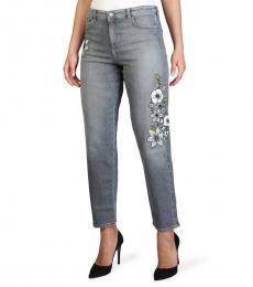 Emporio Armani Light Grey Applique Jeans