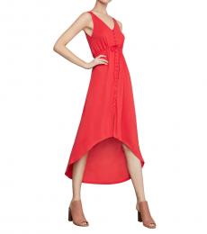 BCBGMaxazria Scarlet High-Low Button-Front Dress