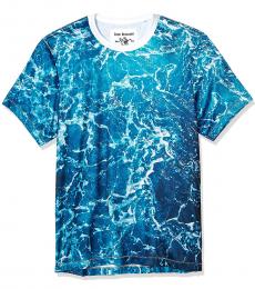 Turquoise Sublimated Waves T-Shirt