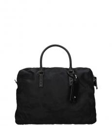 Valentino Garavani Black Solid Large Briefcase Bag