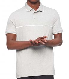 Light Grey Liquid Touch Tipped Stripe Polo