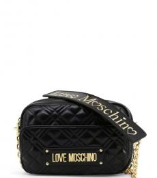 Love Moschino Black Front Pocket Small Crossbody