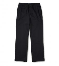 Ralph Lauren Boys Black Wrinkle-Resistant Chinos