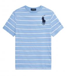 Ralph Lauren Boys Austin Blue Multi Striped T-shirt