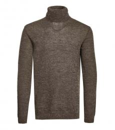 Dark Brown Regular Fit Sweater