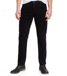 AG Adriano Goldschmied Black Graduate Tailored-Leg Corduroy Pants