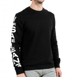 Black Cotton Logo Sweatshirt