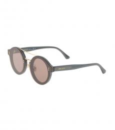 Jimmy Choo Dark Brown Round Sunglasses