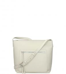 Lancaster Paris Off White Solid Medium Crossbody