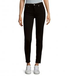 7 For All Mankind Black Five-Pocket Skinny Jeans