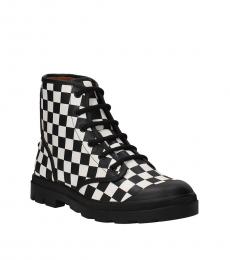 Givenchy Black White Leather Boots