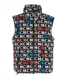 MCM Black Monogram Logo Vest