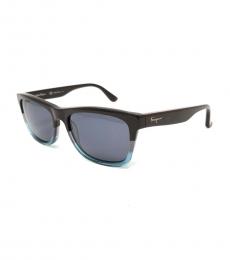 Salvatore Ferragamo Brown Aqua Rectangular Sunglasses