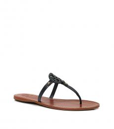 Tory Burch Black Mini Miller Gabriel Flats