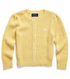 Ralph Lauren Little Girls Butter Cream Heather Cardigan