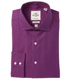 Ben Sherman Dark Purple Tailored Slim Fit Dress Shirt
