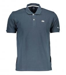 La Martina Dark Blue Regular Fit Classic Pique Polo