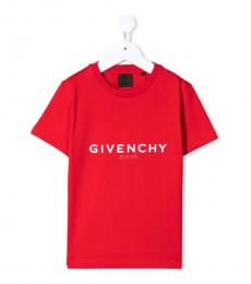 Givenchy Boys Red Logo T-Shirt