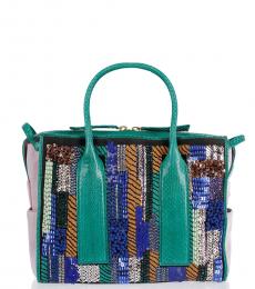 Dsquared2 Multicolor Embroidered Large Satchel