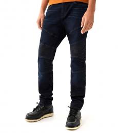 Navy Blue Rocco Moto Skinny Jeans