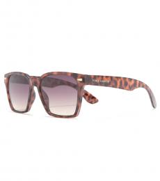 Vince Camuto Brown Leopard Square Sunglasses