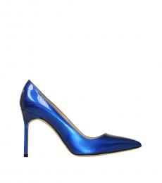 Pearly Blue Patent Heels