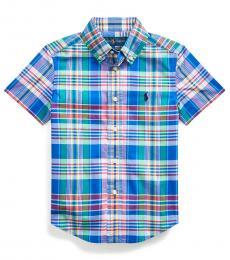 Ralph Lauren Little Boys Royal Plaid Poplin Shirt