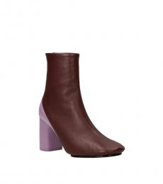 Celine Violet Vintage Leather Boots