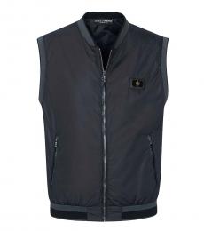 Dolce & Gabbana Navy Blue Crest Logo Vest Jacket