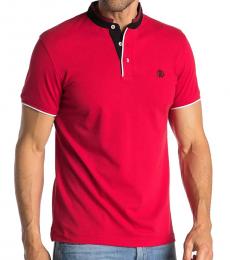 Roberto Cavalli Red Embroidered Logo Polo