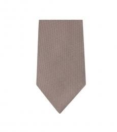 Michael Kors Brown Neat Slim Silk Tie