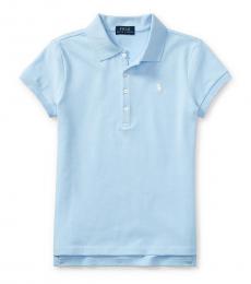 Ralph Lauren Girls Turquoise Cotton Polo Polo