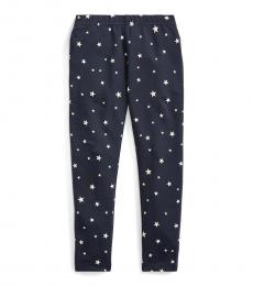 Ralph Lauren Little Girls Hunter Navy Star Leggings