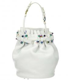Alexander Wang White Top Handle Large Bucket Bag