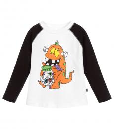 Stella McCartney Boys White & Black Graphic T-Shirt