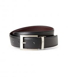 Calvin Klein Black-Brown Dual Texture Reversible Belt