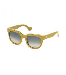 Balenciaga Shiny Light Brown-Smoke Square Sunglasses