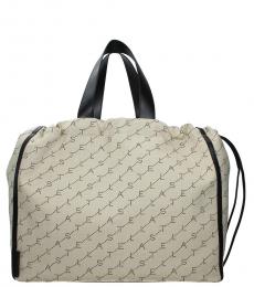 Stella McCartney Beige/Black Monogram Large Bucket Bag