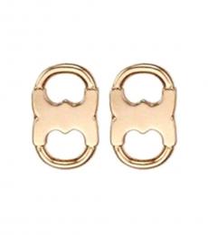 Rose Gold Gemini Link Stud Earrings