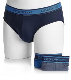 Dark Blue 3-Pack Logo Slip Underwear